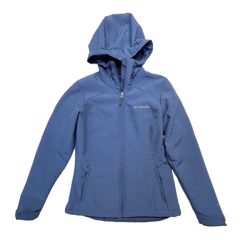 Columbia Omni Wind Block Jacket Blue Women's Small Water Resistant Fleece Lined